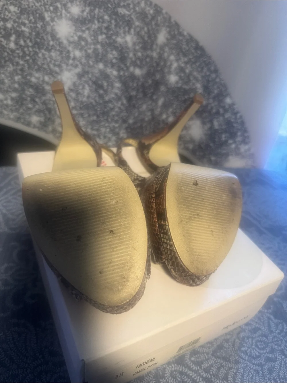 Style & Co. Snake-Print Pointed Toe Stiletto Pumps in Brown Tones